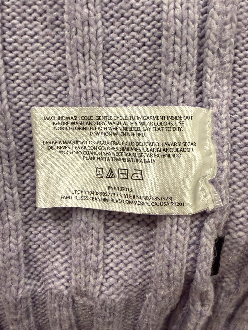 Banana Republic Light Lavender Cable-Knit Crew Sweater - Picture 5 of 8